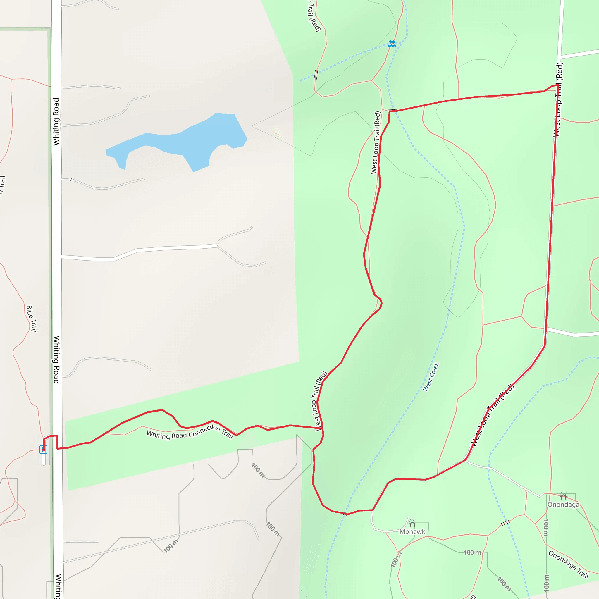 West Loop Trail - Red mobile static map