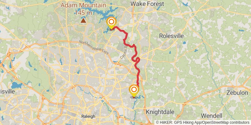 Mountains-to-Sea Trail stage 59 Map