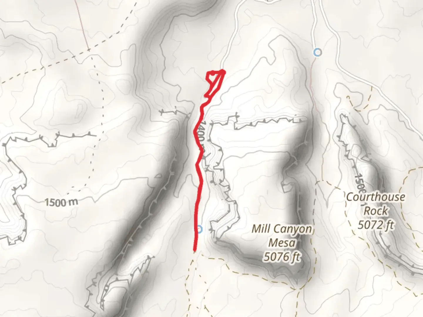 An image depicting the trail Dinosaur Trail and its surrounding area.