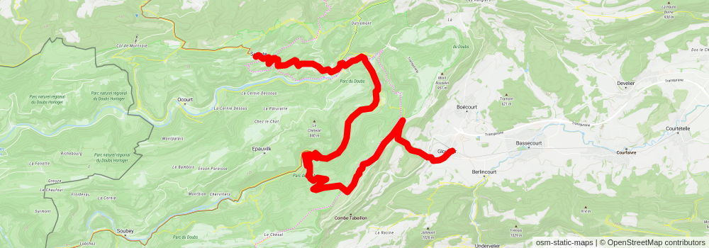 Chemin du Jura stage 4 Map