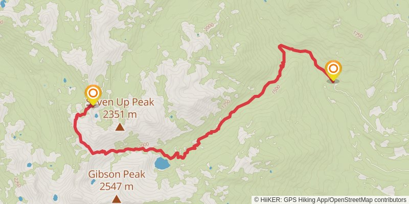 Bear Basin - Granite Lake Loop Trail stage 2 Map