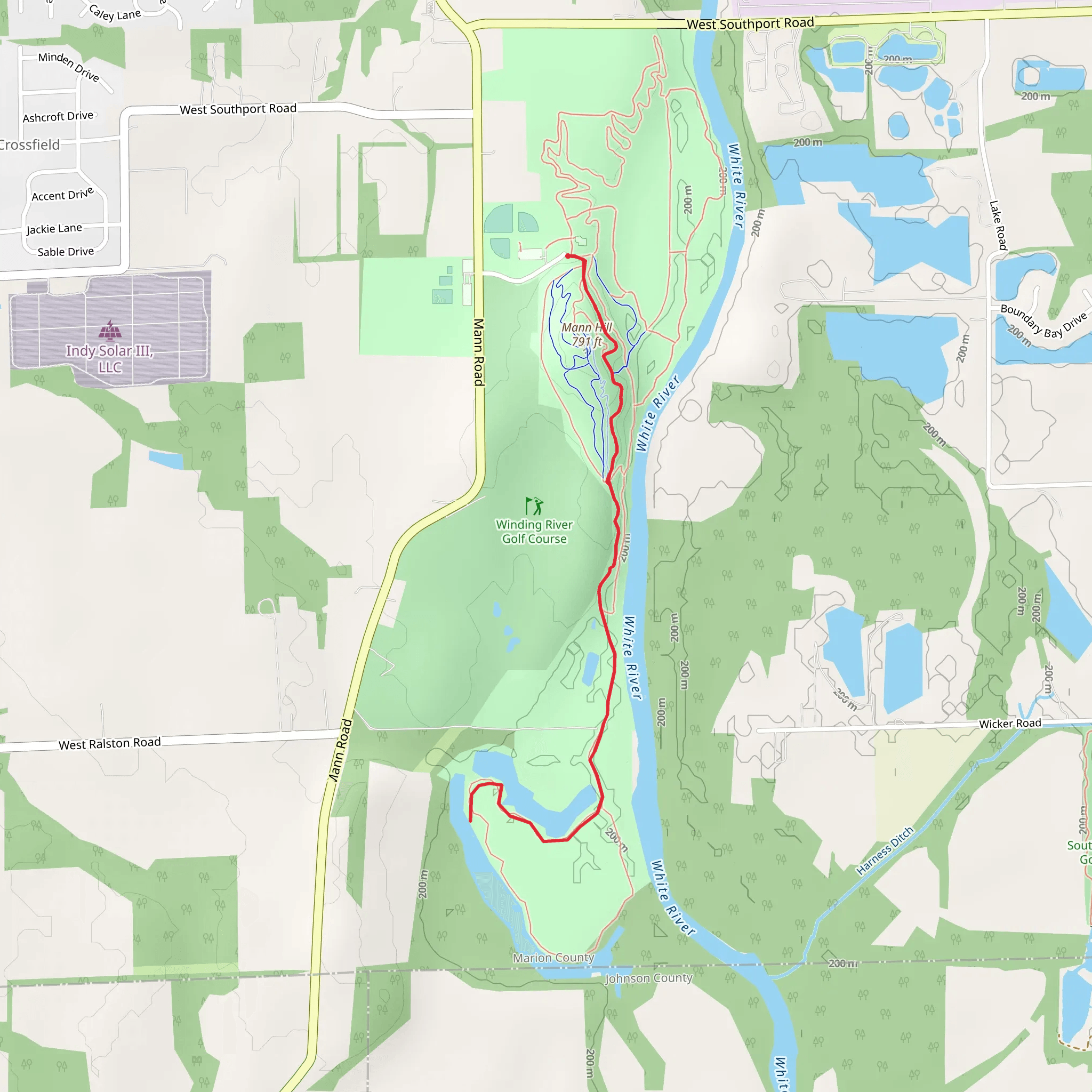 Swamp Creek via Southwestway Park mobile static map