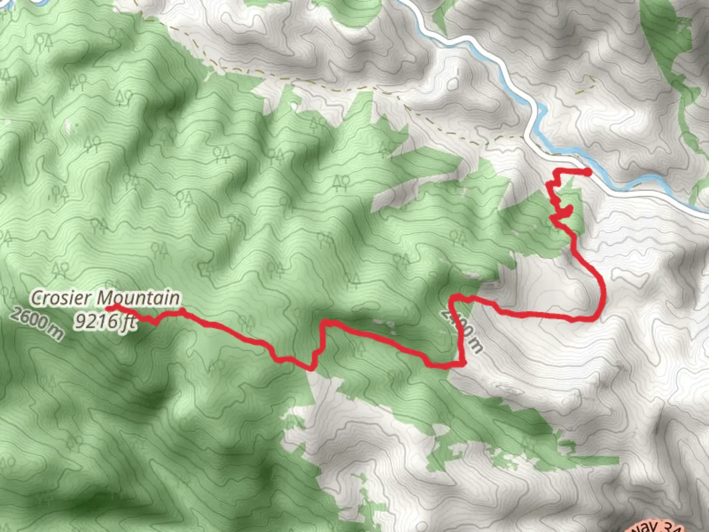 An image depicting the trail Crosier Mountain Trail and its surrounding area.