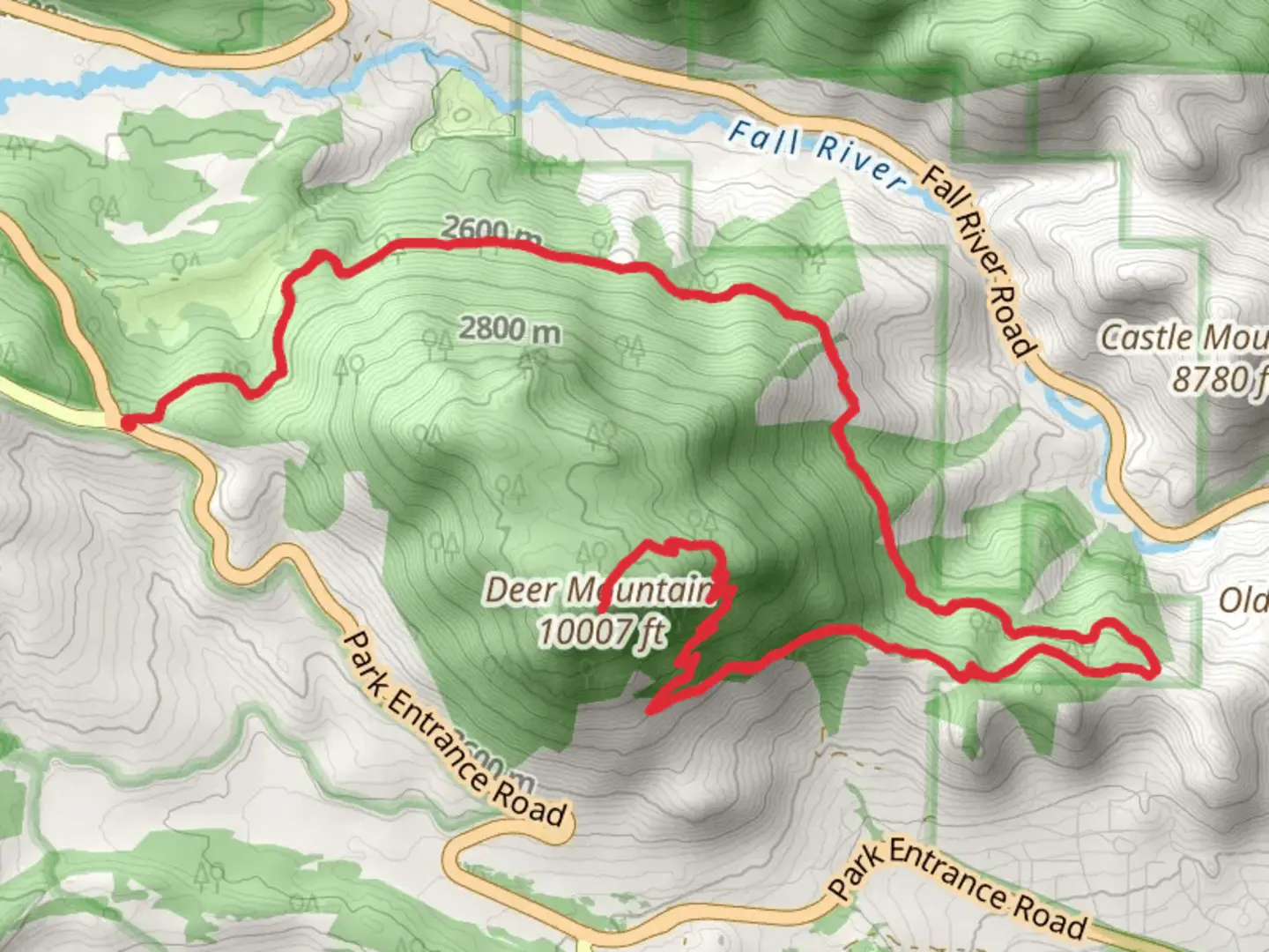 An image depicting the trail Deer Mountain via North Deer Mountain Trail and its surrounding area.