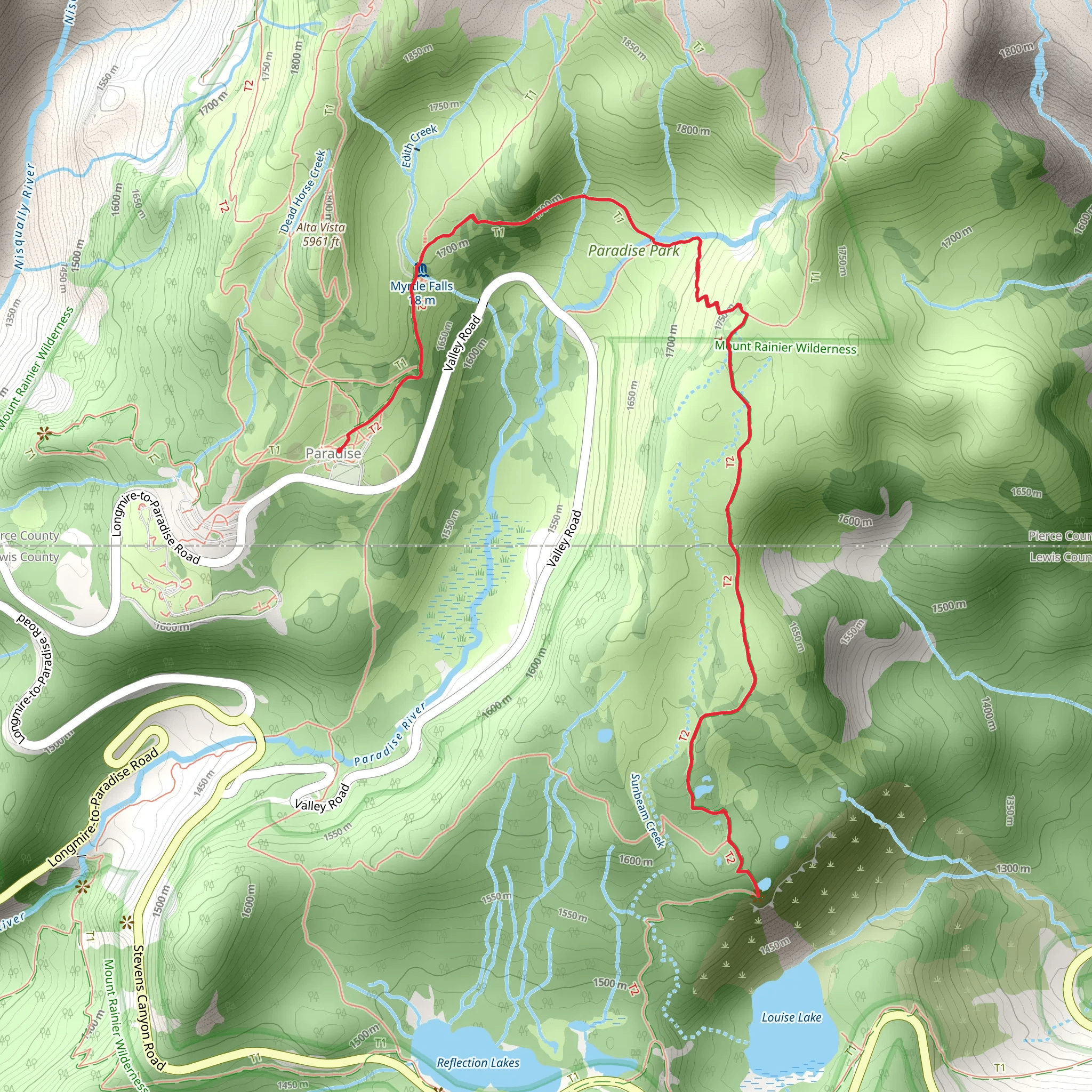 Faraway Rock via Skyline Trail mobile static map