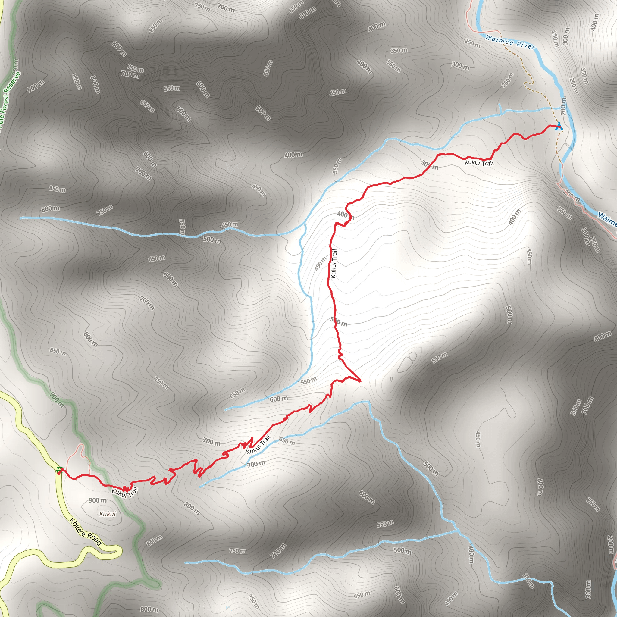 Kukui Trail mobile static map