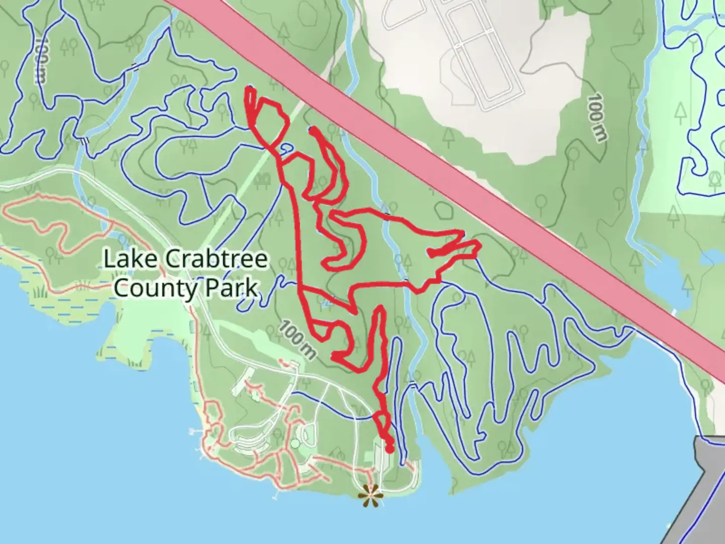 An image depicting the trail Jump Line and Loop 1 and its surrounding area.