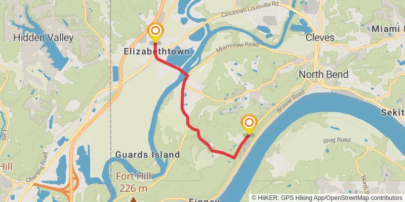 American Discovery Trail - East stage 50 Map