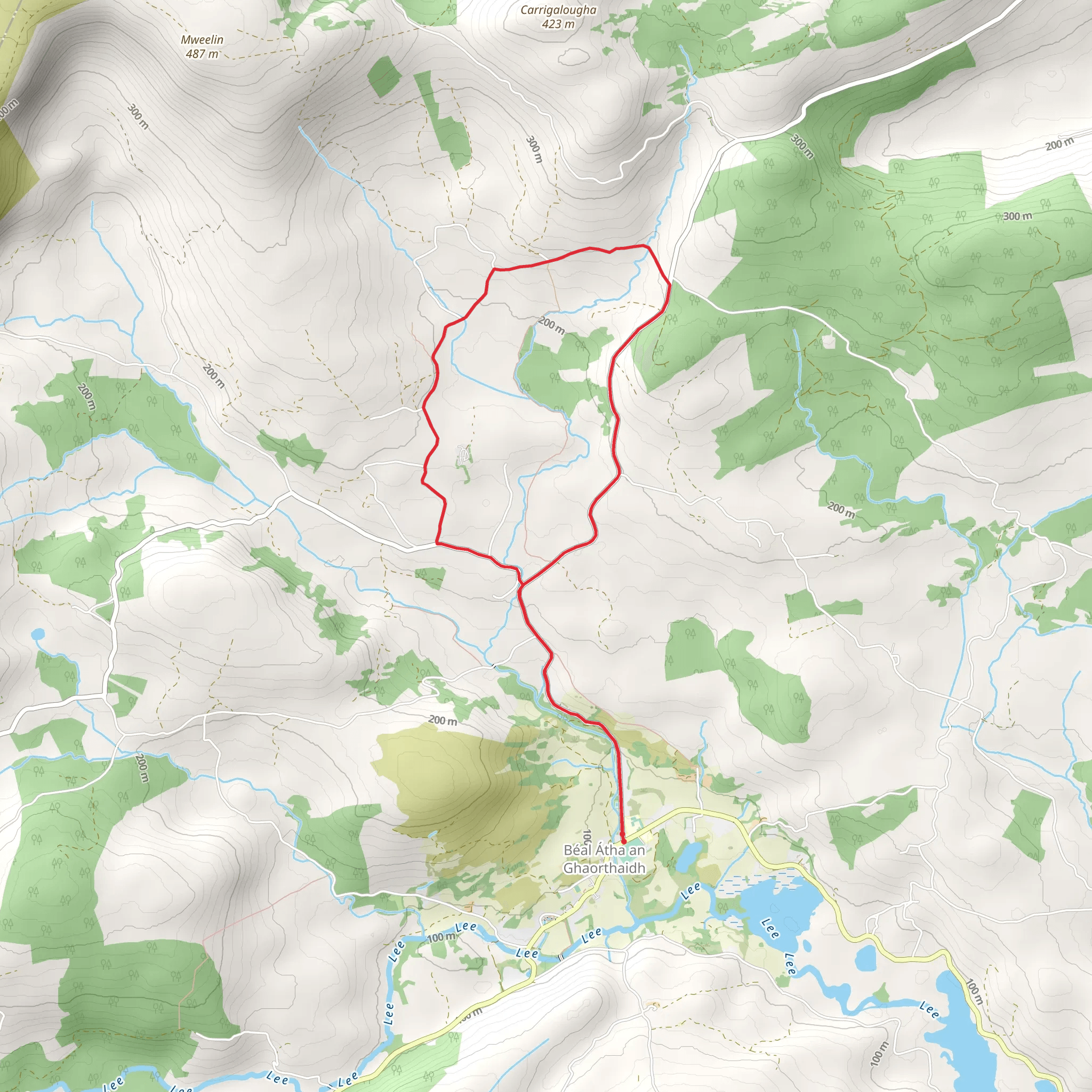 Ballingeary Loops – Cahir Loop mobile static map