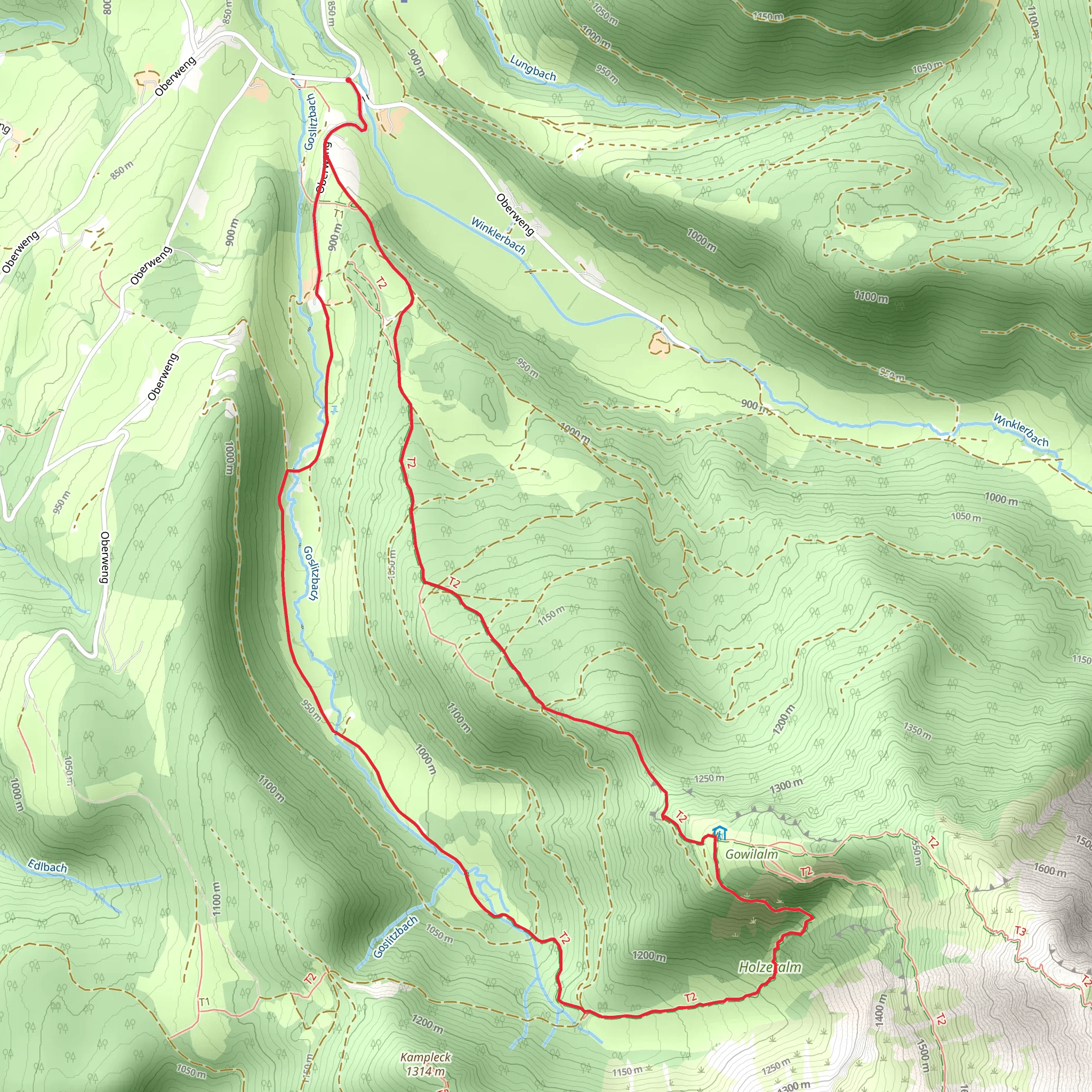 Gowilalm Pasture & Alpine Hut mobile static map