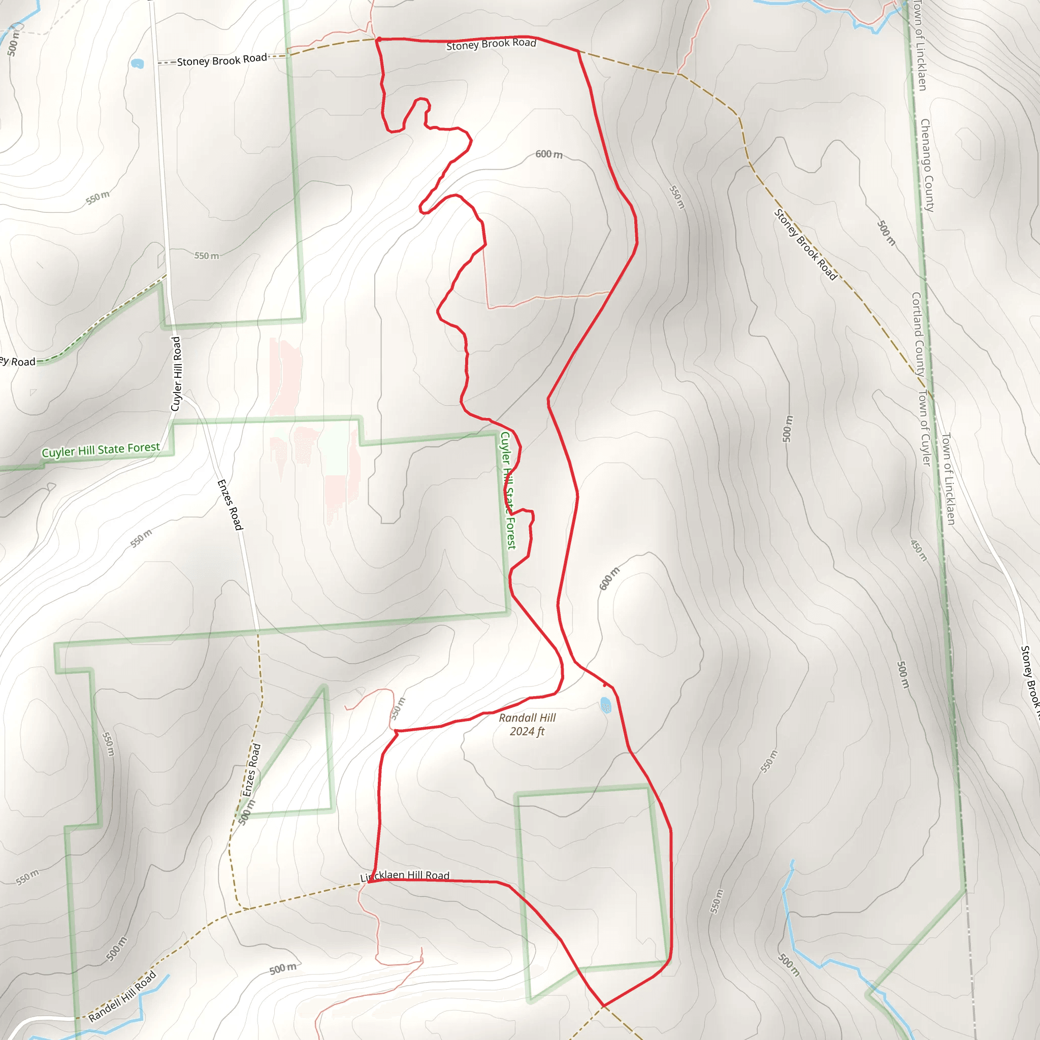 Randall Hill Loop Trail mobile static map