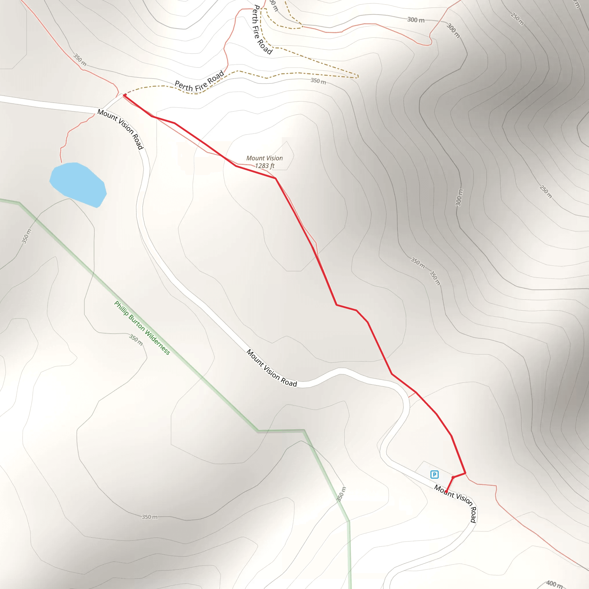 Mount Vision Trail mobile static map