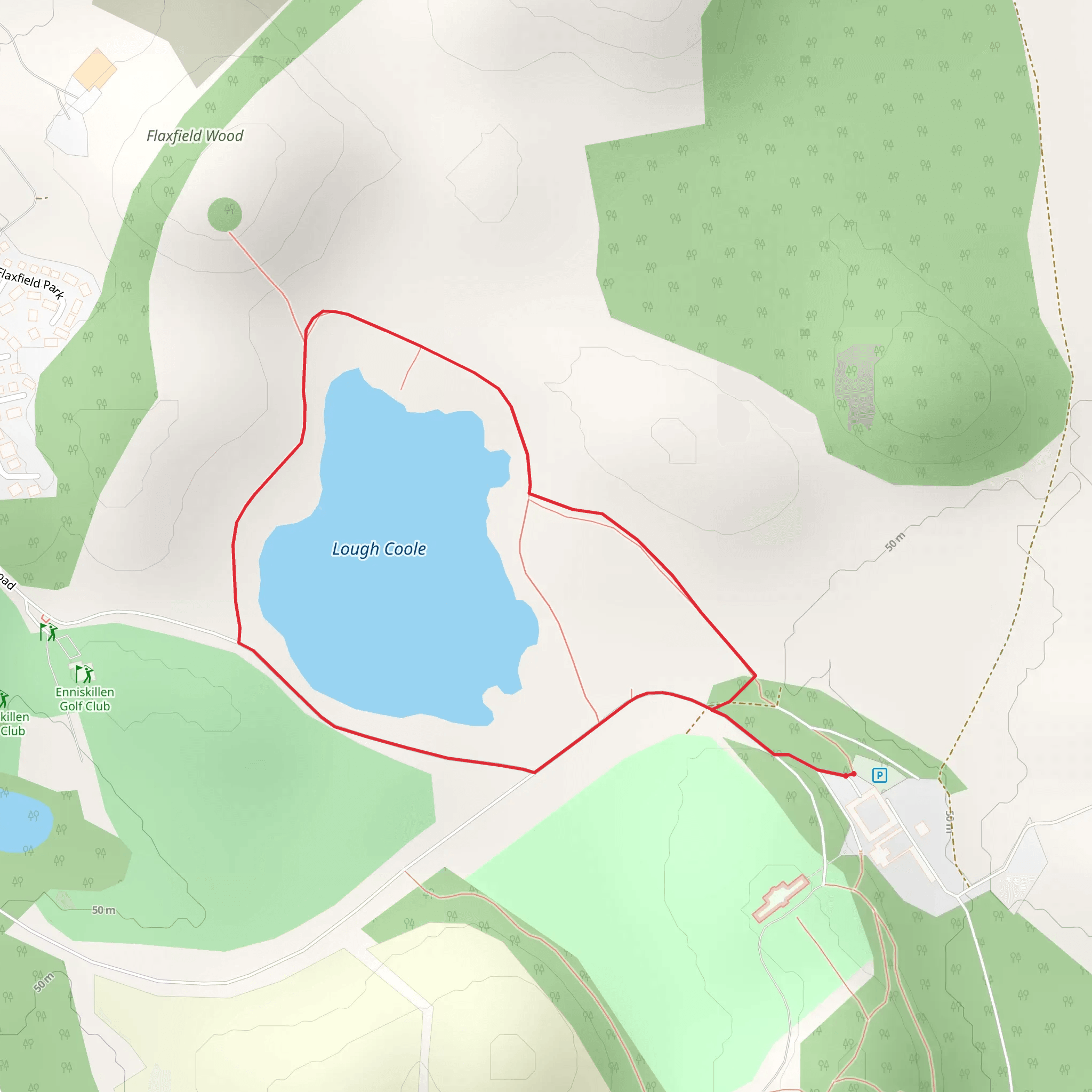 Castle Coole – Lake Walk Trail mobile static map