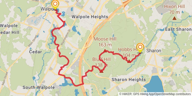 Bay Circuit Trail stage 13 Map