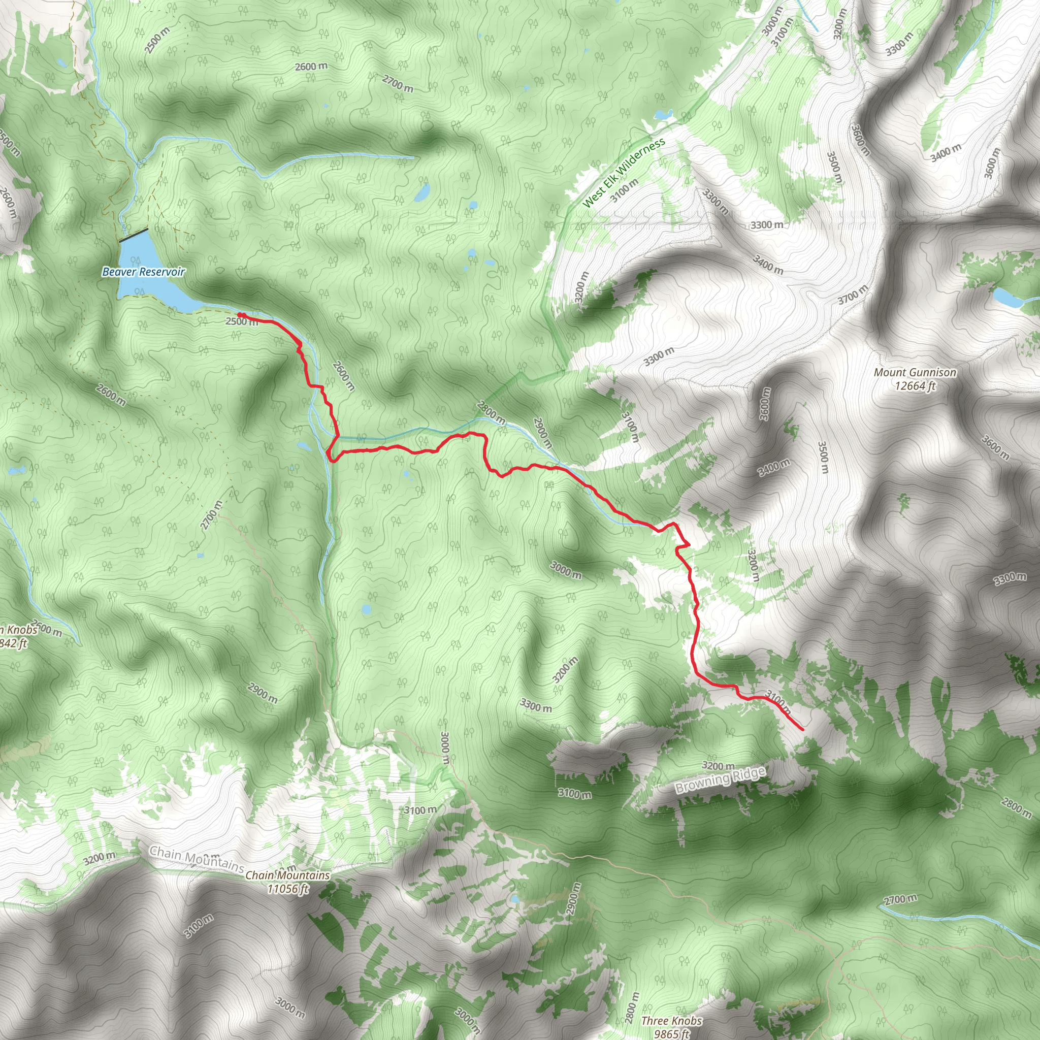 Hoodoo Gap via Curecanti Trail mobile static map