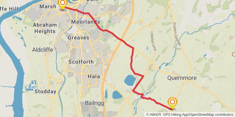 Pendle Witches Way stage 5 Map