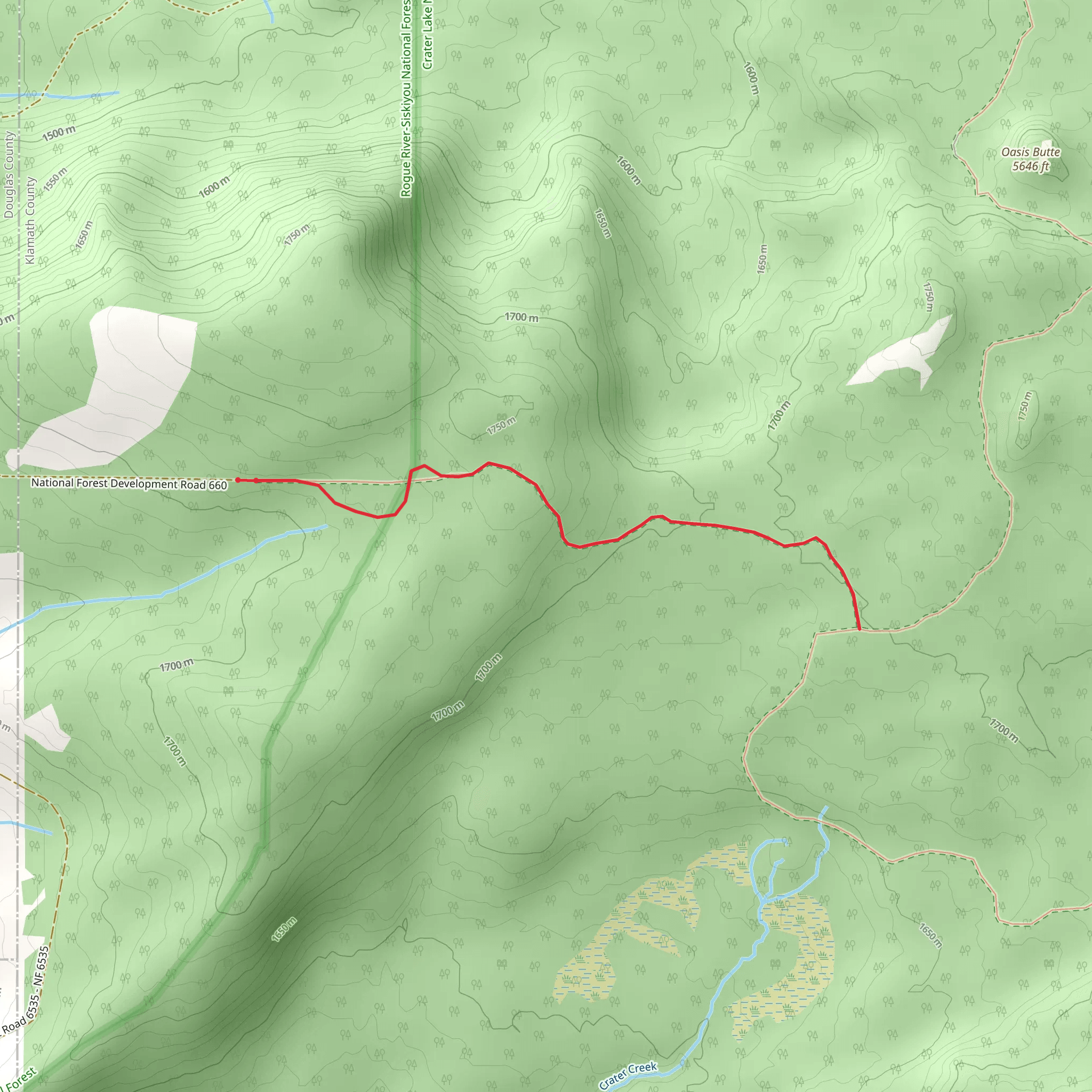 Bert Creek Trail mobile static map
