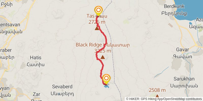 Transcaucasian Trail - Armenia stage 21 Map