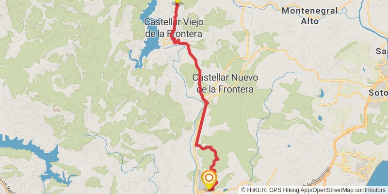 Andalucian Coast to Coast Walk stage 20 Map