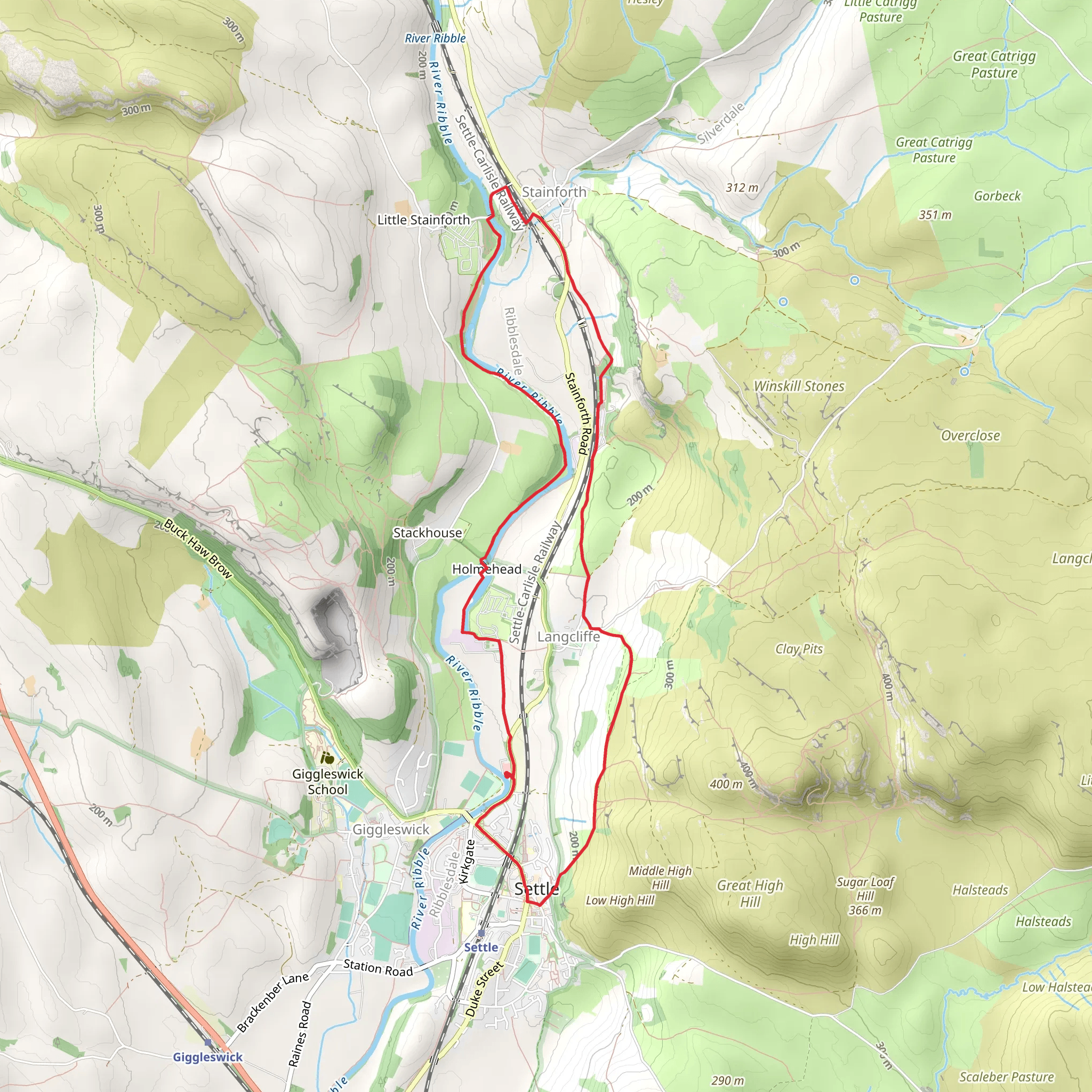 Stainforth Force and River Ribble Loop mobile static map