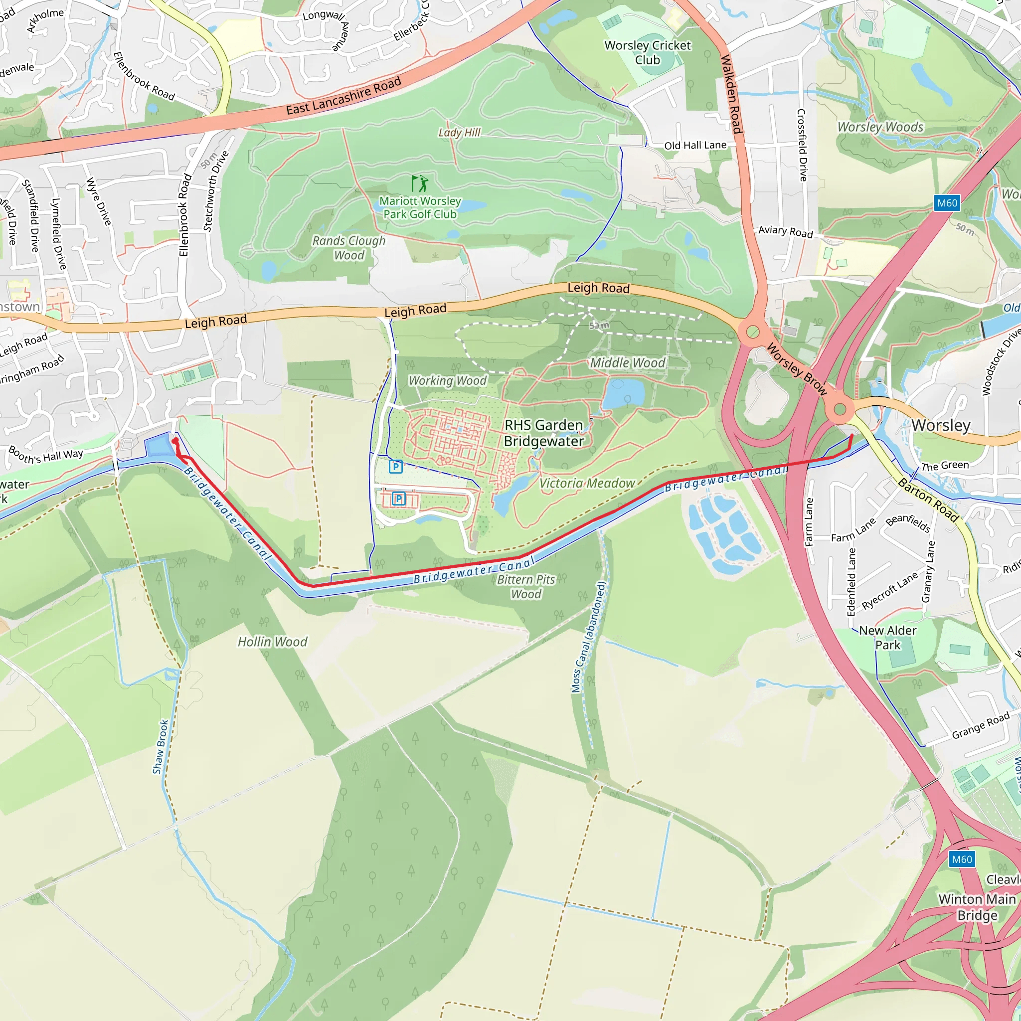 The Marina via The Salford Trail mobile static map