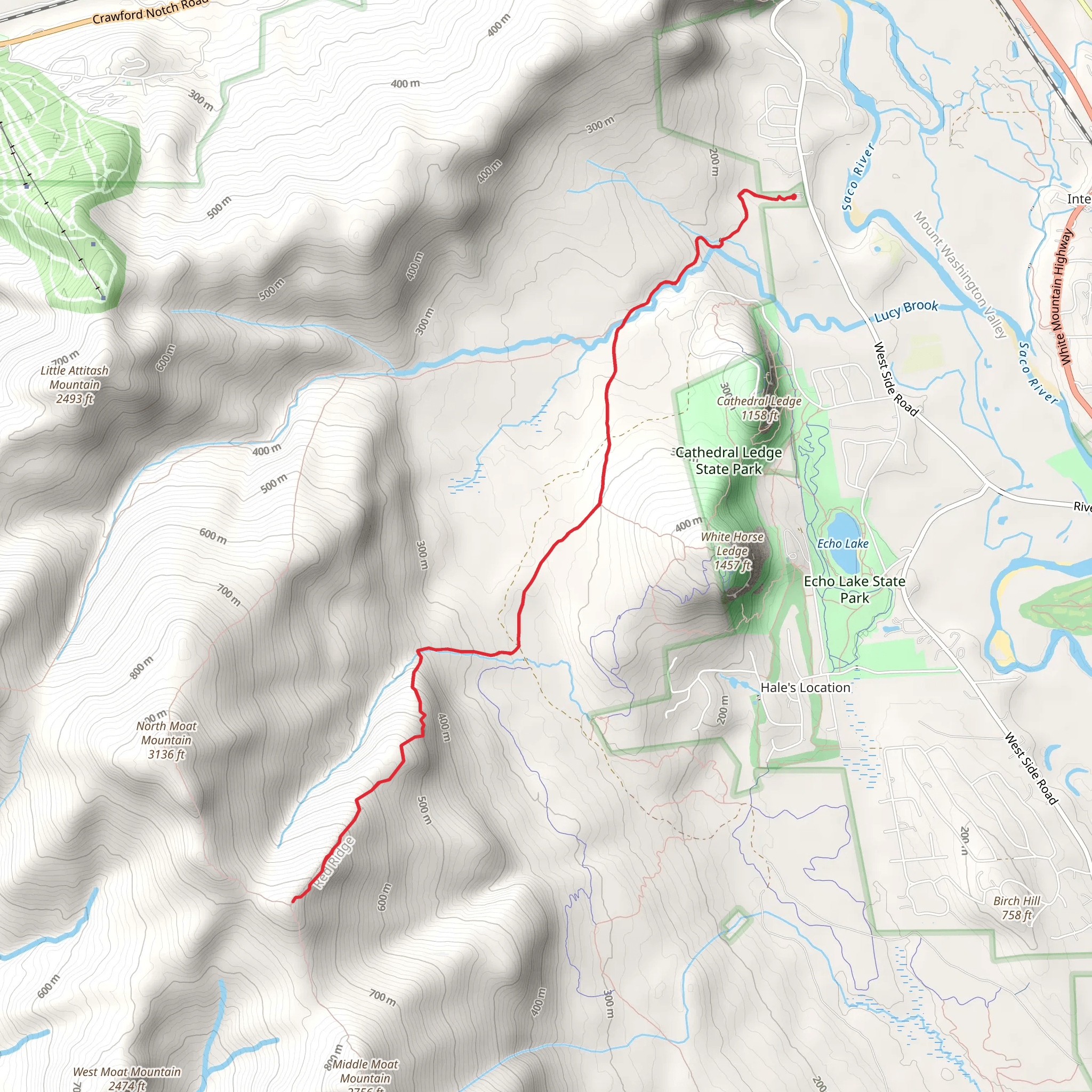 Red Ridge Trail mobile static map