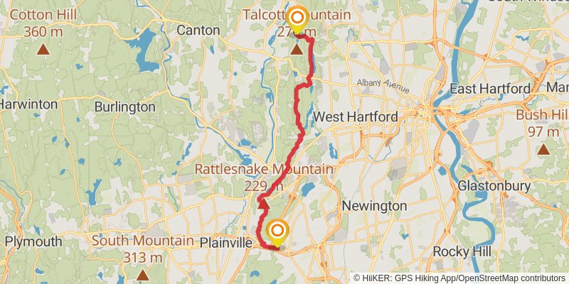 New England Trail stage 11 Map