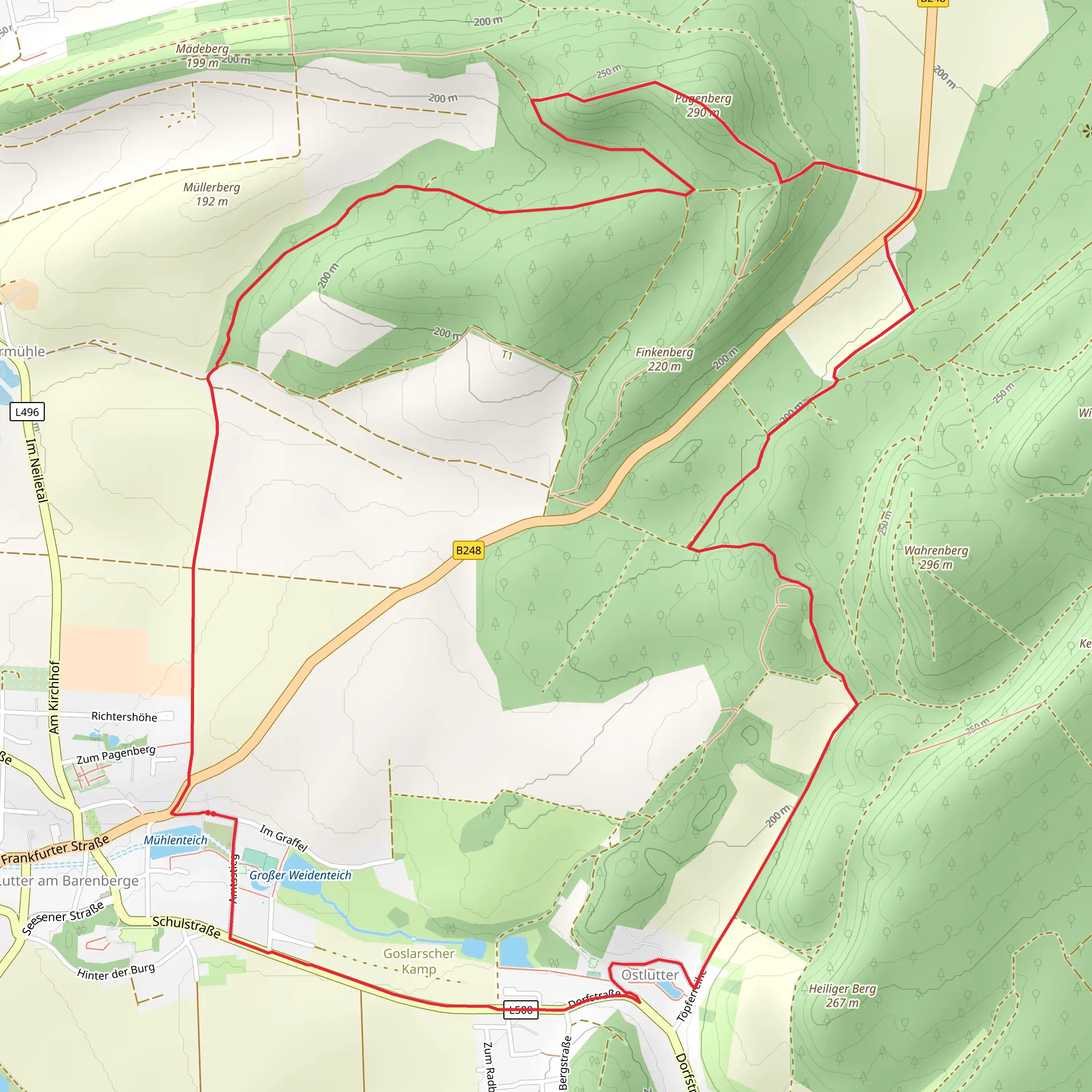 Pagenberg via Rundweg 5 mobile static map