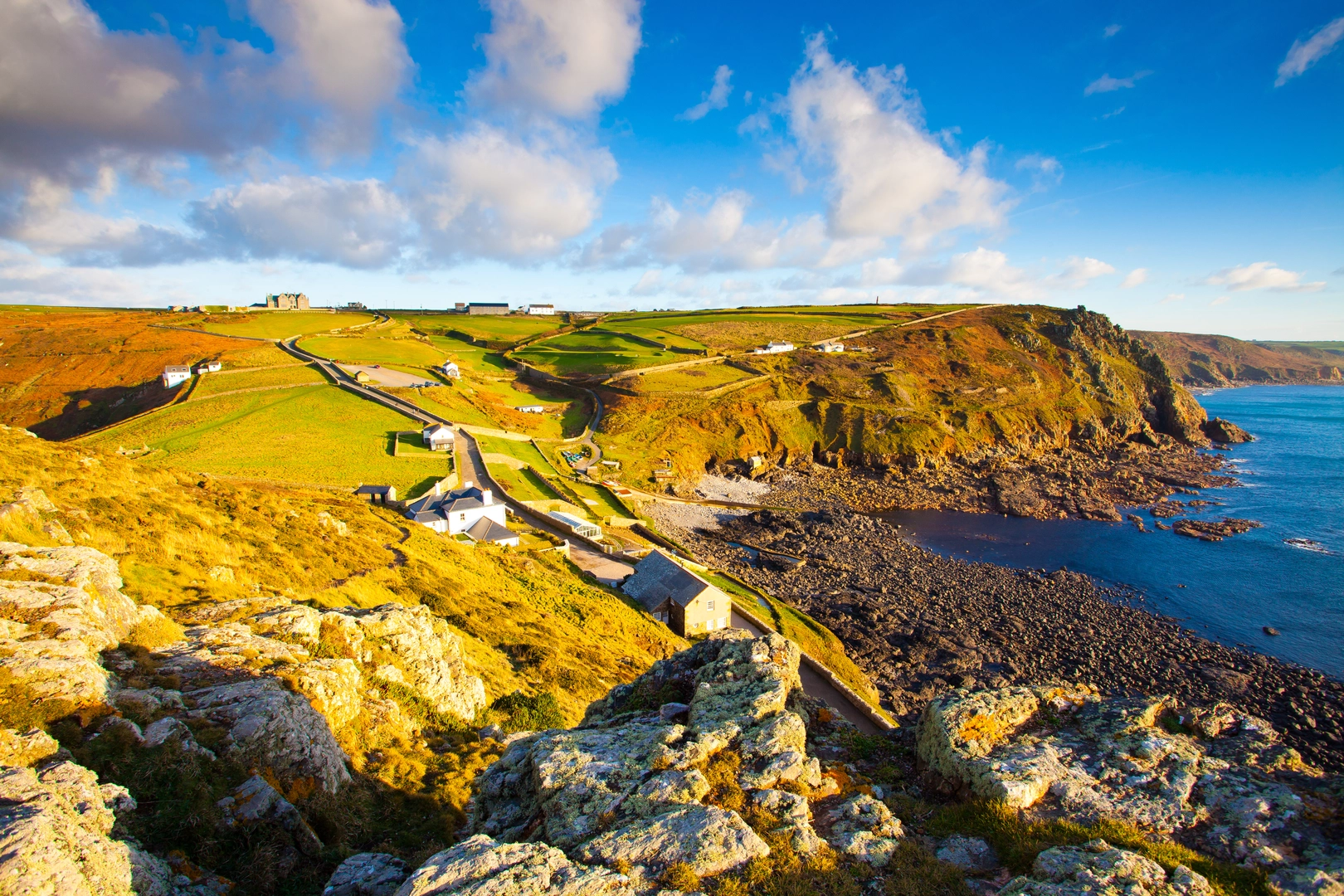 An image depicting the trail Cape Cornwall Circular Walk and its surrounding area.