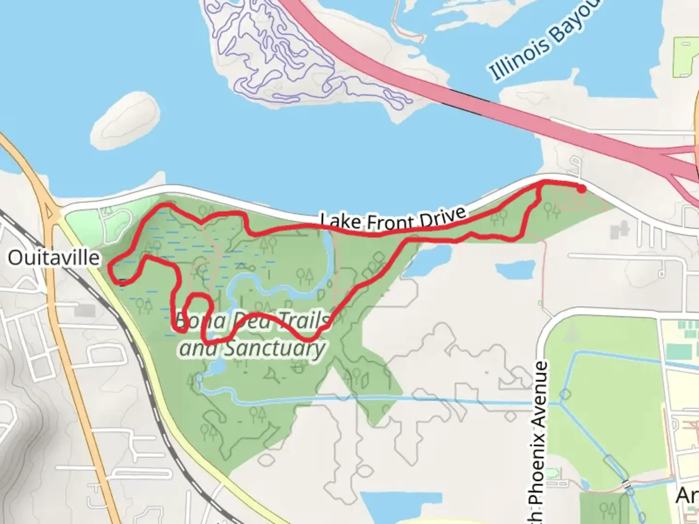 An image depicting the trail Serendipity Loop Trail and its surrounding area.