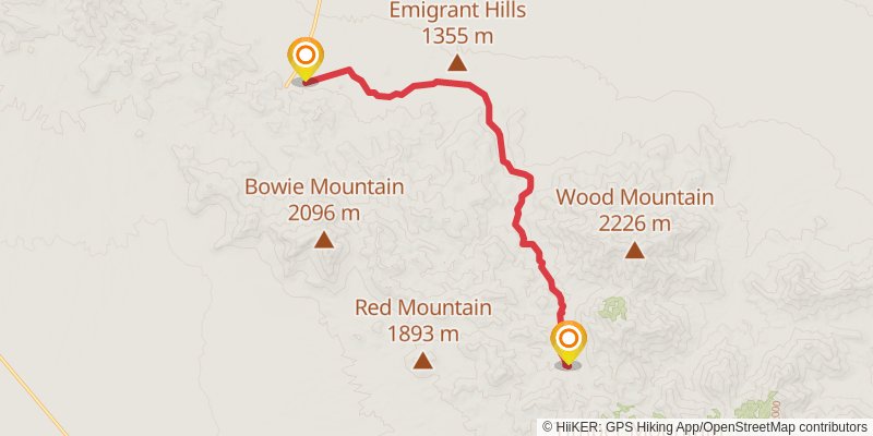 Sky Islands Traverse stage 45 Map