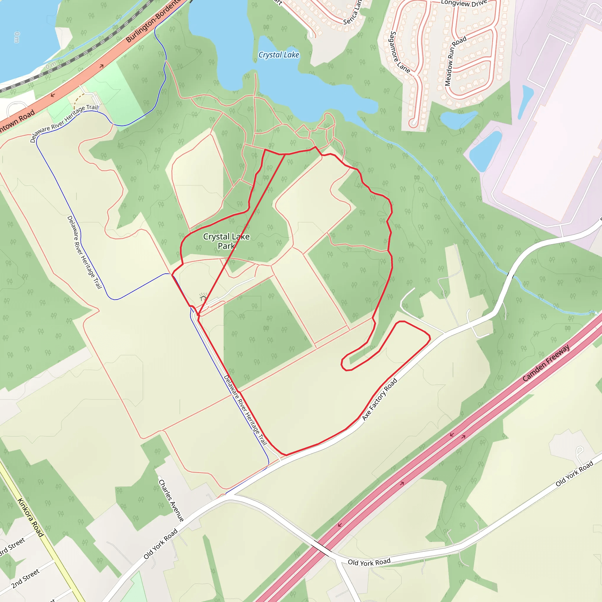Crystal Lake Park Loop mobile static map