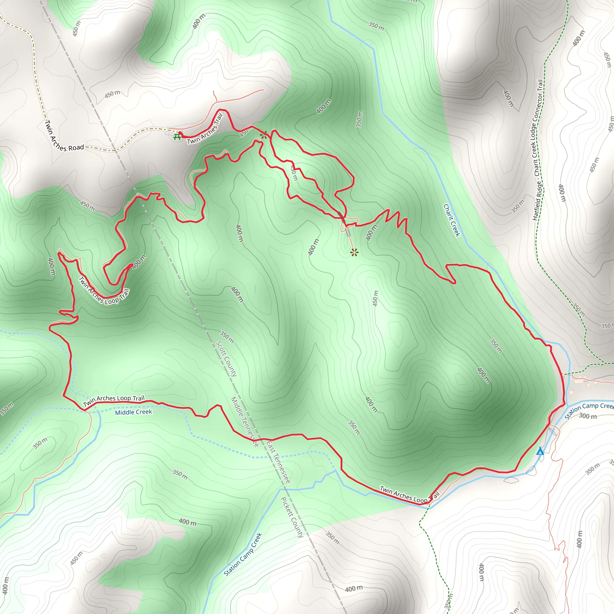 Middle Creekand and Charit Creek Loop mobile static map