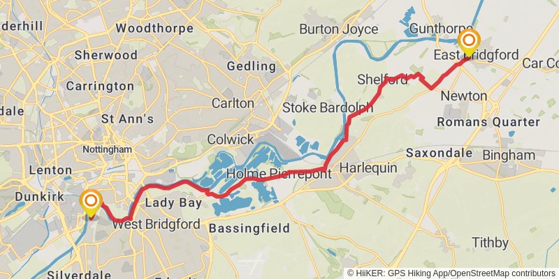 Loop Walk from Willoughby on the Wolds stage 3 Map