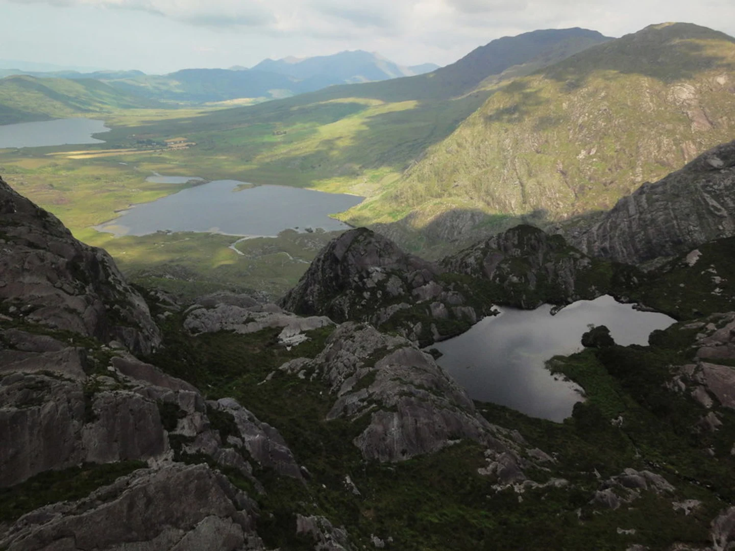 An image depicting the trail Cloon Lough Lake and its surrounding area.