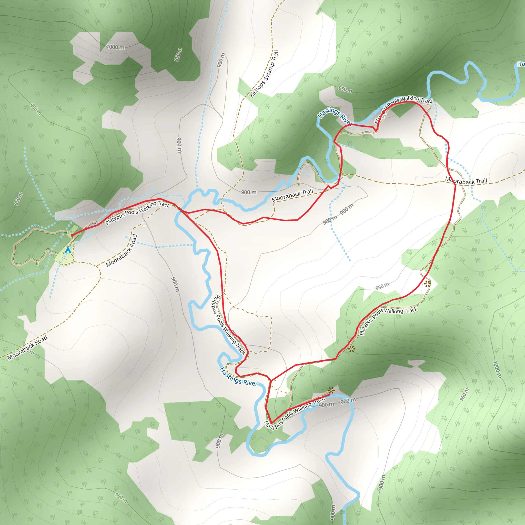 Platypus Pool Track mobile static map