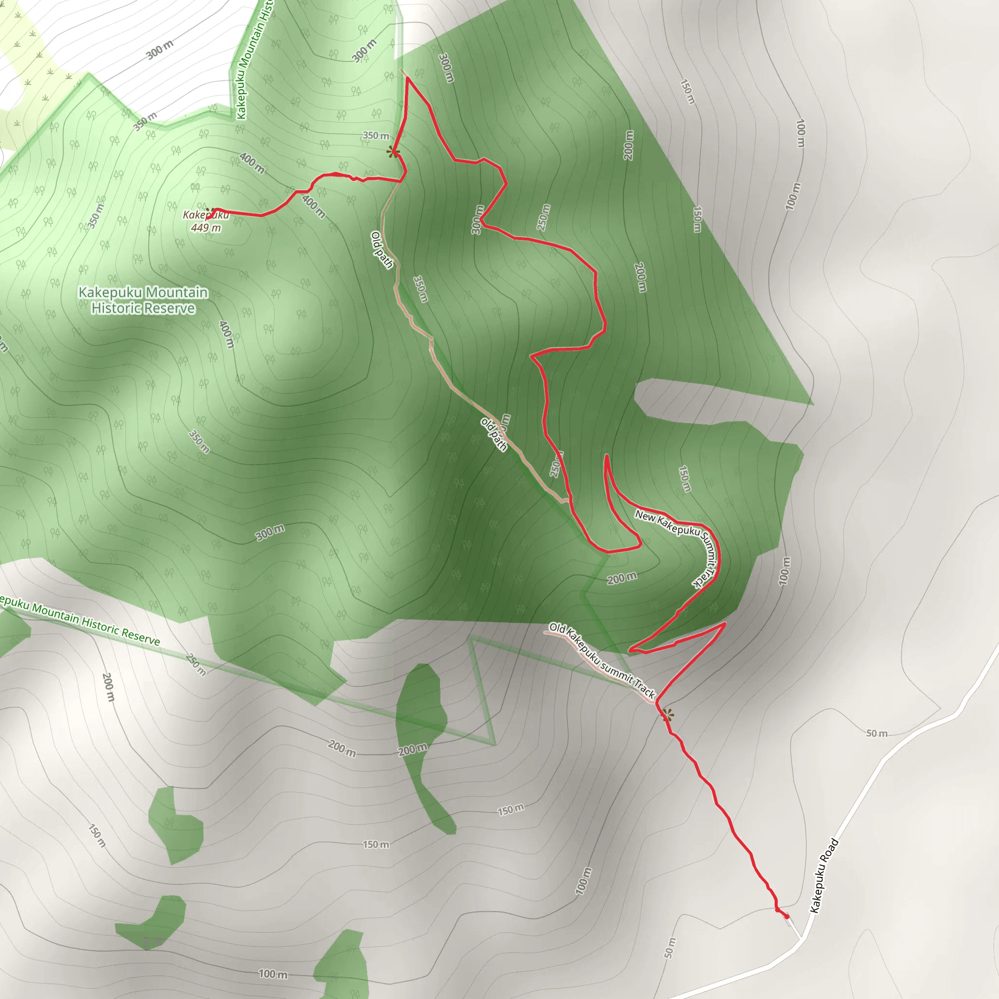 Kakepuku Track mobile static map