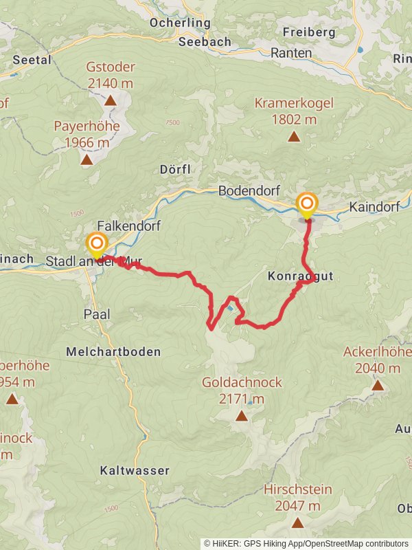 Stadl - Esebeckhütte - Kreischberg - St Lorenzen mobile static map