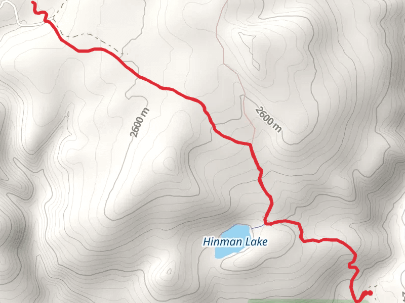 Cutover Trail via Hinman Lake Trail mobile static map