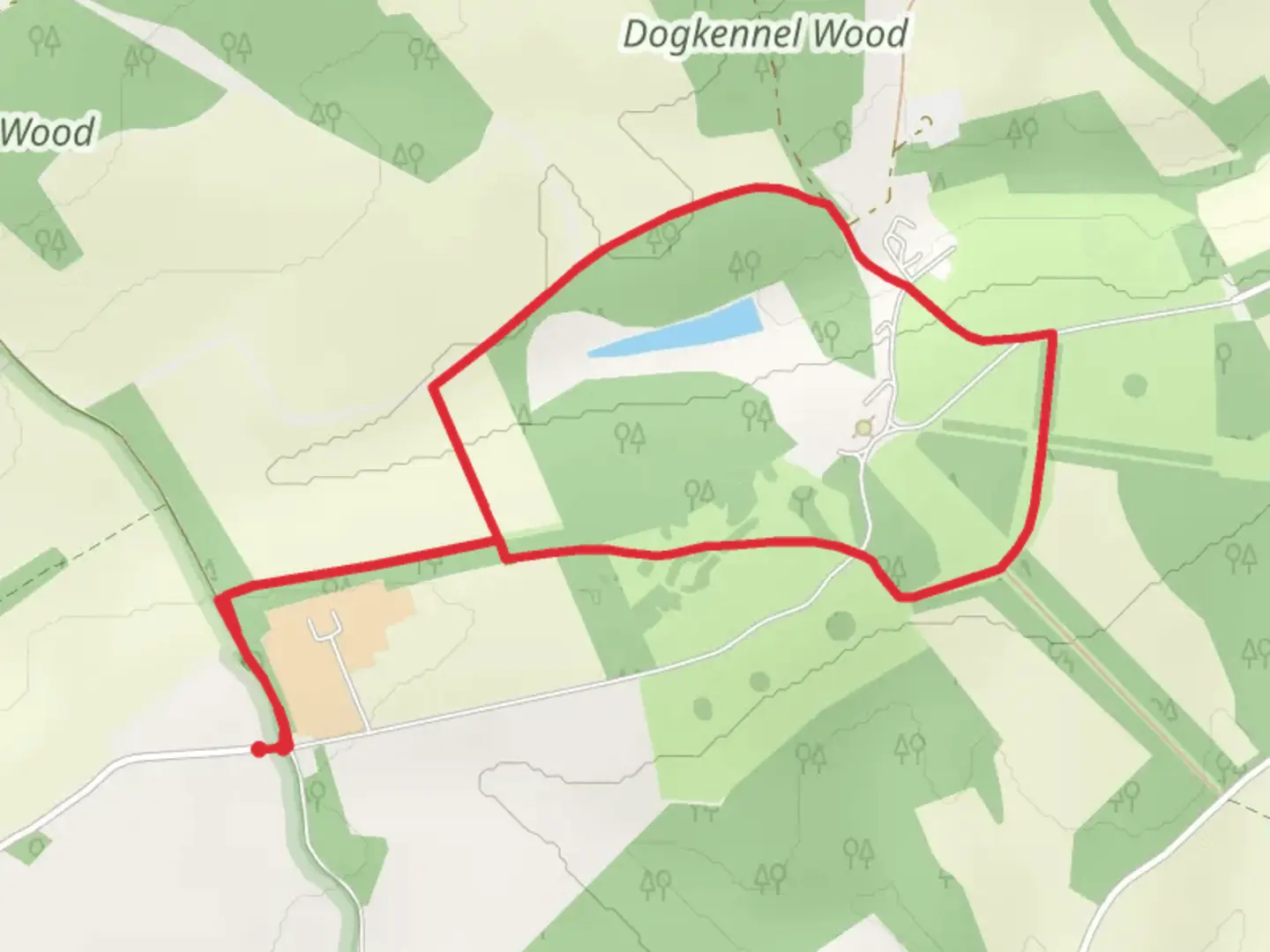 An image depicting the trail Little Park and Ditchley Park Loop and its surrounding area.