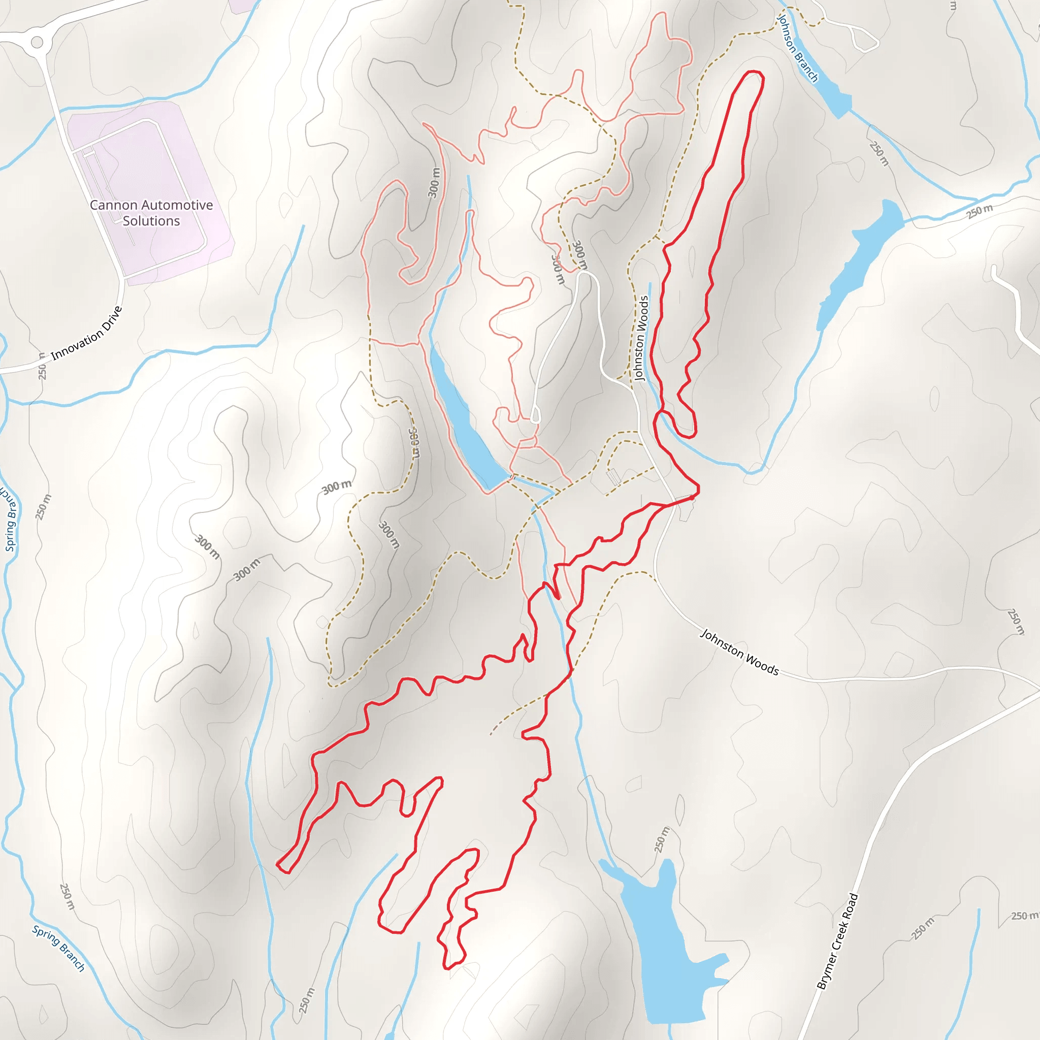 Johnson Branch Loop mobile static map