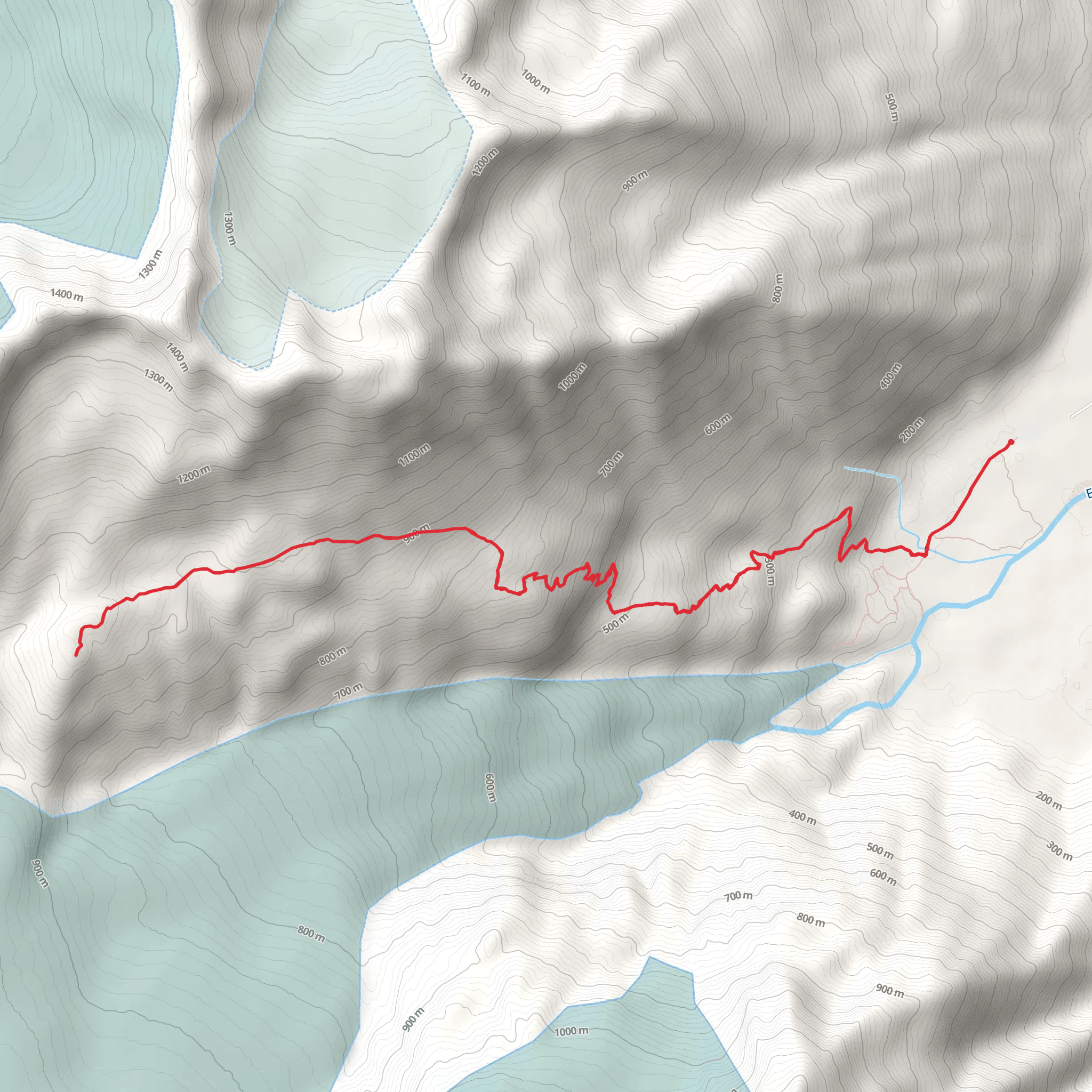 Glacier View Loop Trail mobile static map