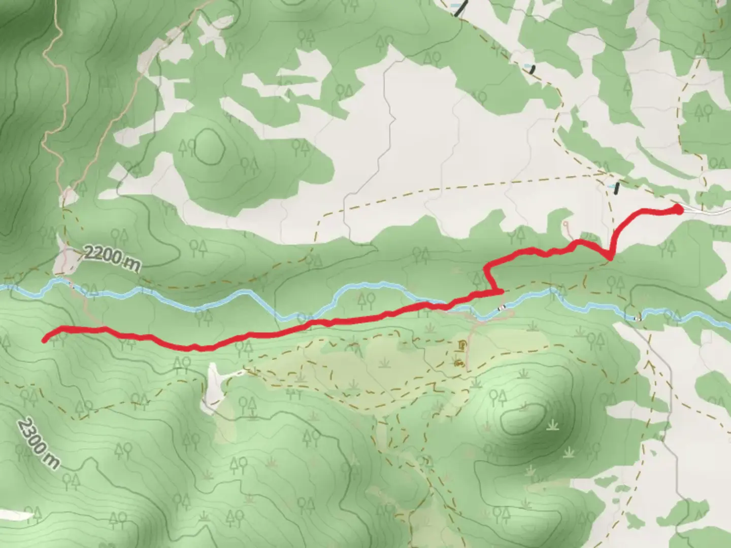 An image depicting the trail Rimrock Park Camps Trail and Zastrow Camp - Zastrow Turnaround Trail and its surrounding area.