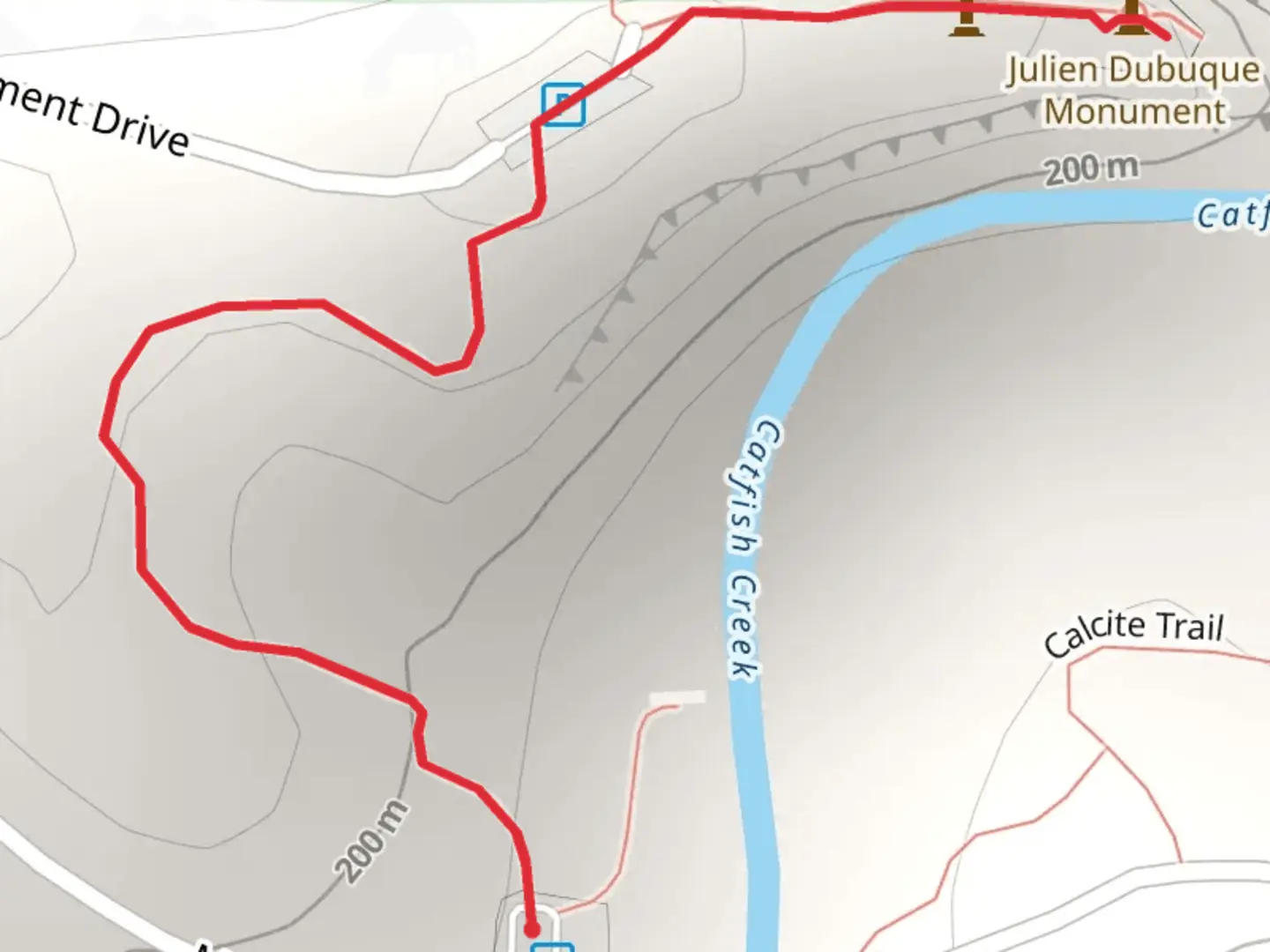 An image depicting the trail Julien Dubuque Monument and its surrounding area.
