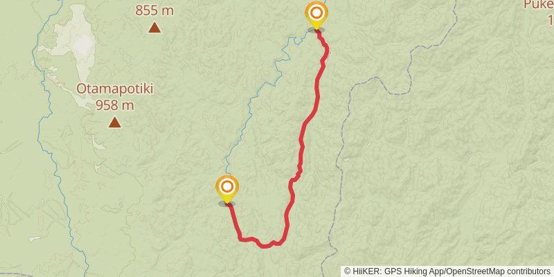 Lower Whirinaki Track stage 2 Map