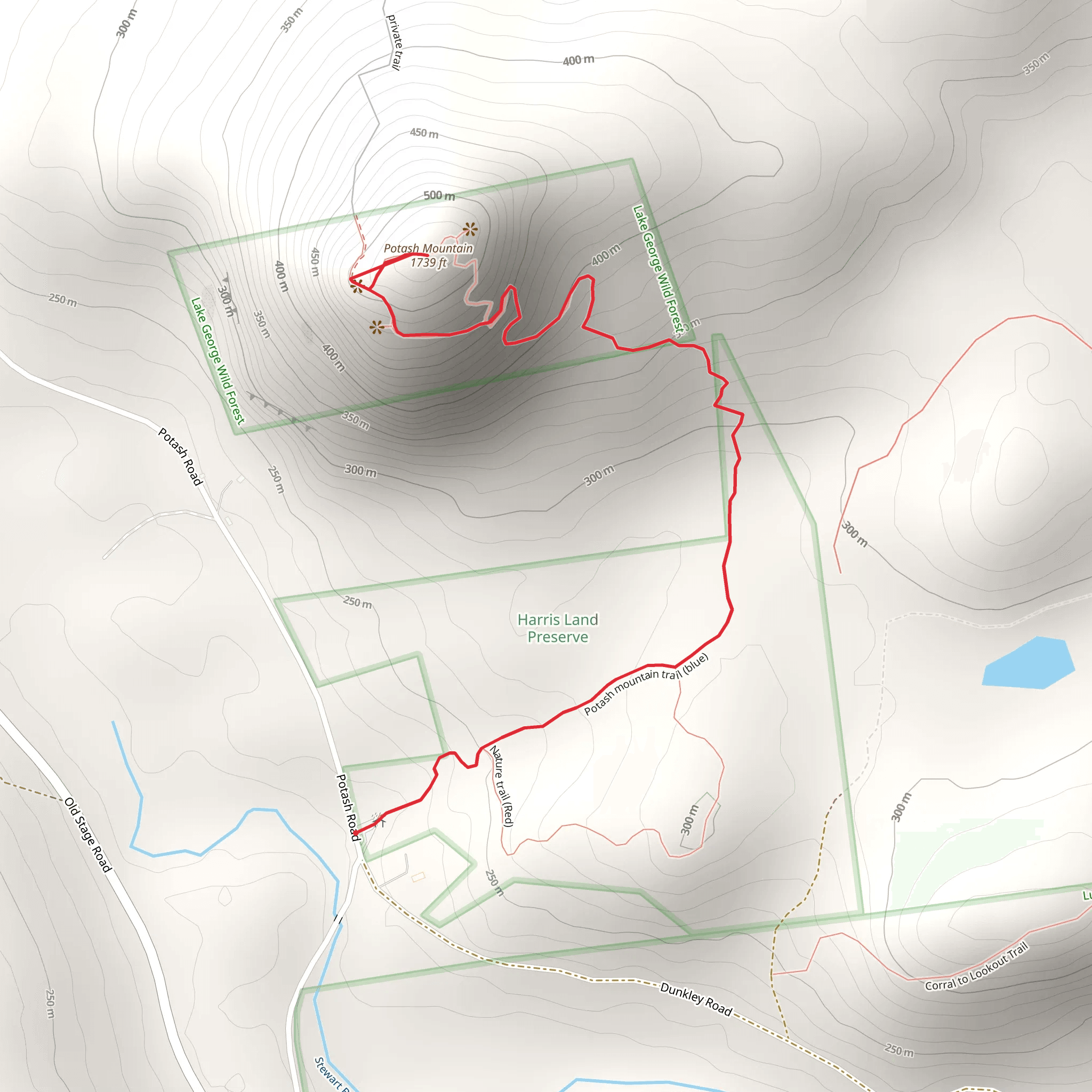 Potash Mountain Trail mobile static map