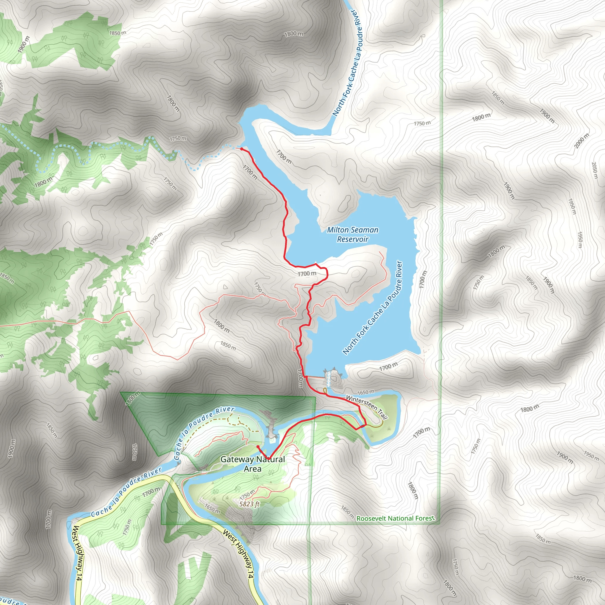 Wintersteen and Seaman Trail mobile static map