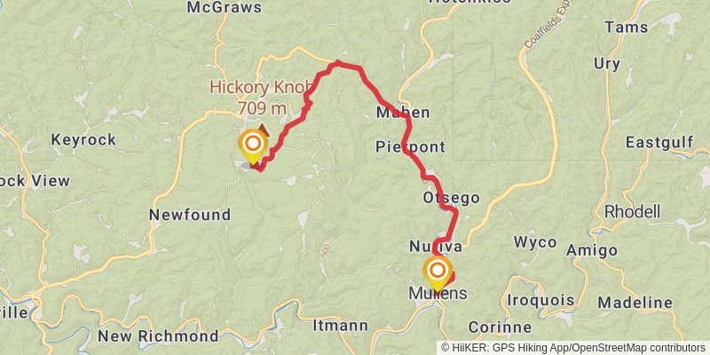 Great Eastern Trail (Incomplete) stage 96 Map