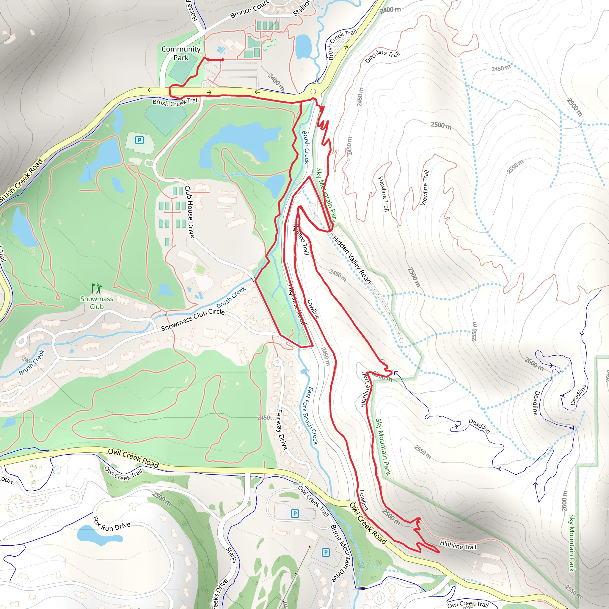 Brush Creek Nature Trail mobile static map