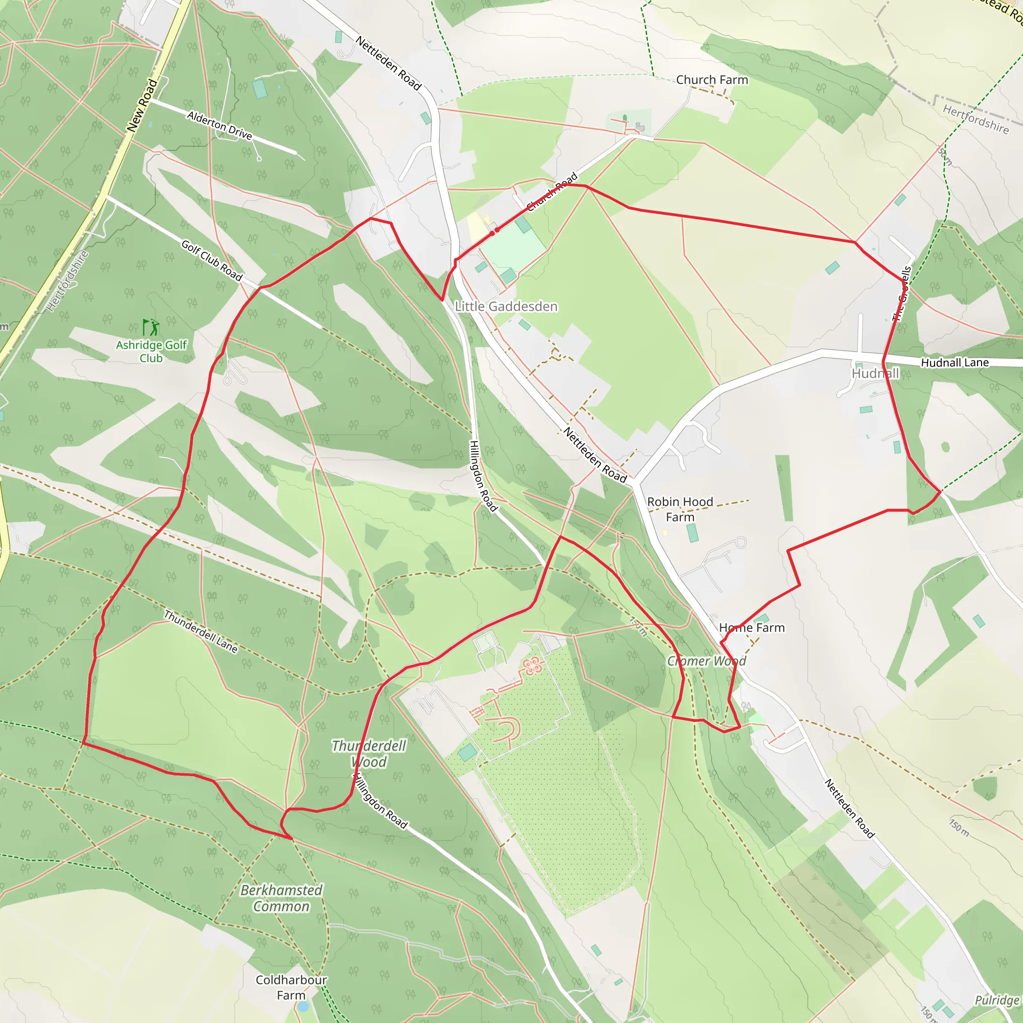 Little Gaddesden Loop mobile static map